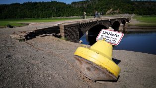 Niedrigwasser im Edersee