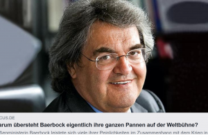 Warum übersteht Baerbock eigentlich ihre ganzen Patzer auf der Weltbühne?